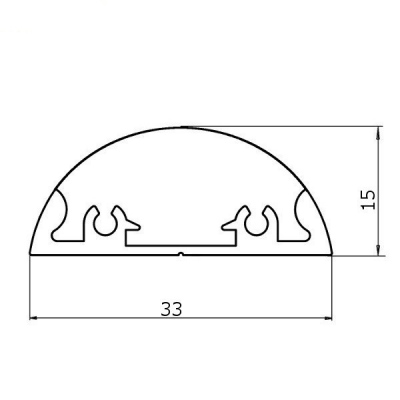 Profil aluminiowy DECOR 2m