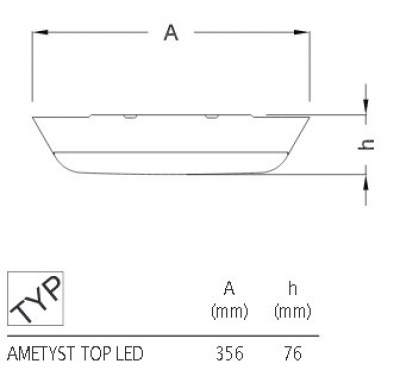 Plafoniera Ametyst TOP LED