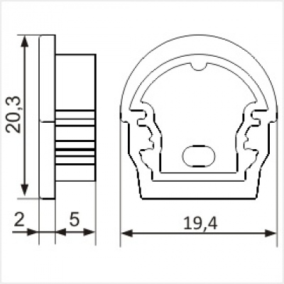 ZAŚLEPKA UNI12 D Z OTWOREM /OP