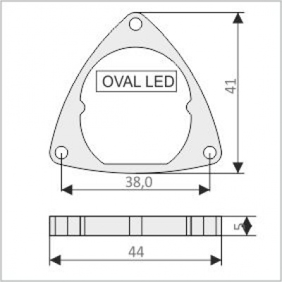 UCHWYT OVAL PROSTY