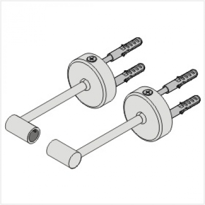 UCHWYT PE PODWÓJNY Z PODSUFITKAMI