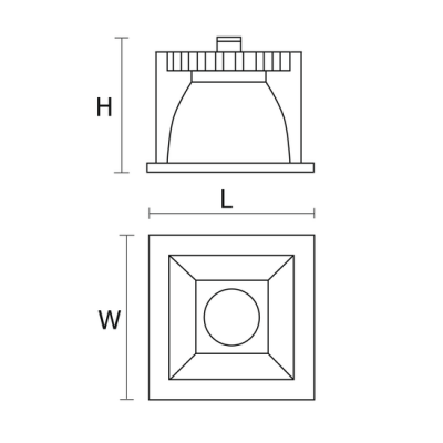 Oprawa downlight Bari DLK LED
