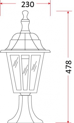 Lampa ogrodowa Retro-4024