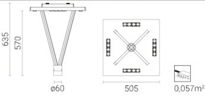 Oprawa parkowa Mizar LED