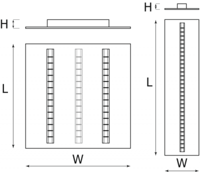 Oprawa rastrowa Paralight GK LED
