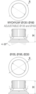 Oprawa downlight Bari DL LED