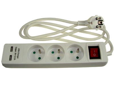 Przedłużacz 3m gniazda 1.5m