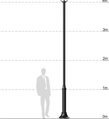 Słup stalowo - aluminiowy E
