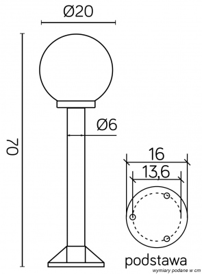 Lampa stojąca KULE K 5002/3/K 200