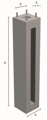 Fundamenty Betonowe D22 abizolowany z elementami śrubowymi M24 + kapturki