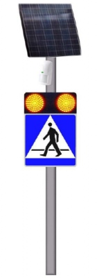 Aktywny znak drogowy solarny Super Sign Flash