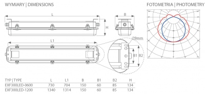 Oprawa przeciwwybuchowa EXF300LED strefa 1,21 i 2,22