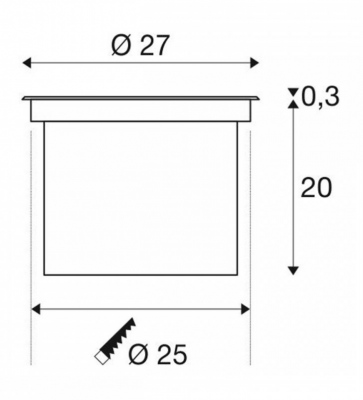 DASAR® 270 oprawa ledowa do gruntu, zewnętrzna, okrągła, IP67, asymetryczny rozsył światła