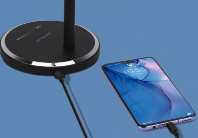 Lampka biurkowa LED 8W dotykowe i bezstopniowe ściemnianie + ładowanie USB
