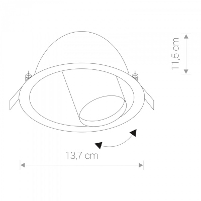 Oprawa downlight DOT white