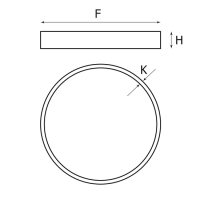 Plafoniera Finestra Ring  LED