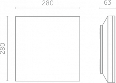 Oprawa awaryjna Edge S kwadratowa