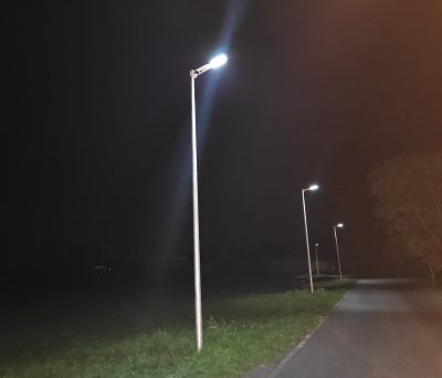 Latarnia uliczna solarna LED Gemini 22 ze słupem 4-5m