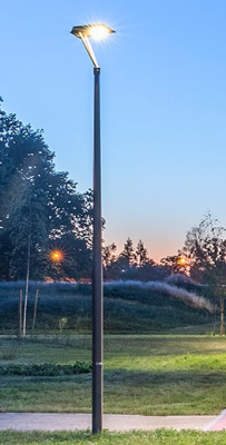 Latarnia parkowa Mona LED słup aluminiowy 4m grafit