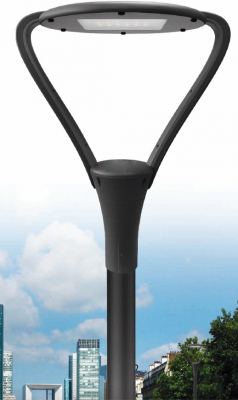 Latarnia parkowa Izar LED słup aluminiowy 5-6m ciemny szary
