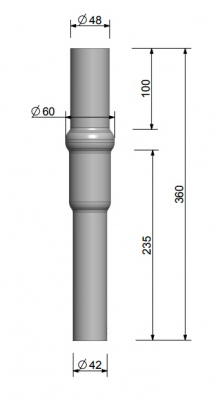 Redukcja stalowa ocynkowana 60/48mm