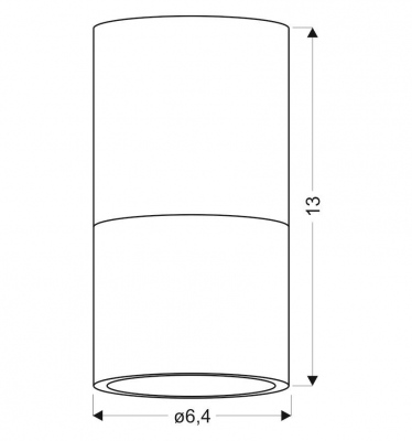 Oprawa natynkowa tuba Szara z mrożonym szkłem na żarówkę GU10