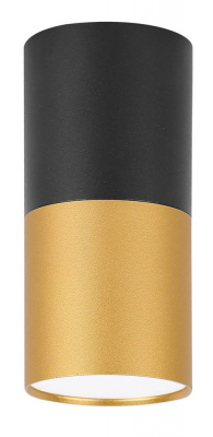 Oprawa sufitowa czarno-złota 15W GU10 Tuba