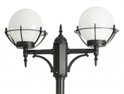 Lampa ogrodowa stojąca 2 kule 200 z koszykiem