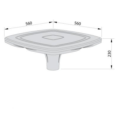 Lampa parkowa LED Square Park  AC, 48W, NB
