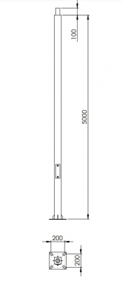 Słup stalowy kwadratowy 3-8m