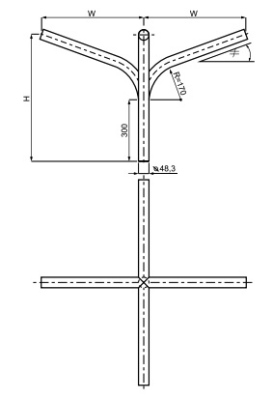 Wysięgniki do słupów W4