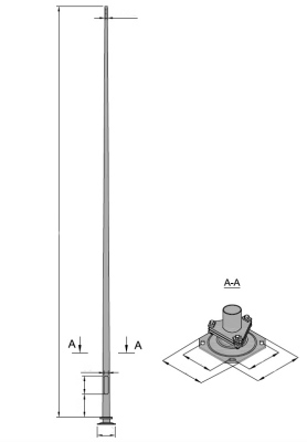 Słupy okrągłe z podstawą Slip Base