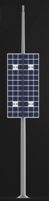 Słup Aluminiowy Z Panelami Fotowoltaicznymi 6m Pv Anodowany
