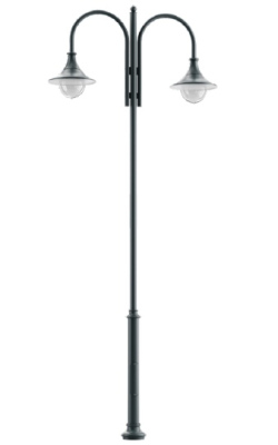 Latarnia parkowa dekoracyjna dwuramienna V1