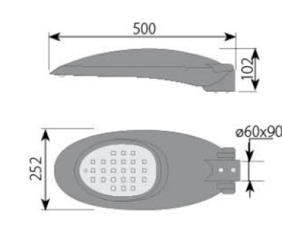 Lampa uliczna LED V1-TS1 IP67 IK10