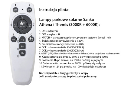 Latarnia solarna parkowa LED 18W 3000+6000K 2800lm  ze słupem i fundamentem