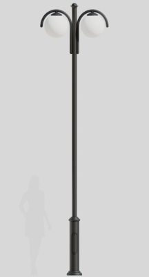 Latarnia parkowa W9 2-ramienna