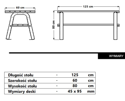 Zestaw Mebli Ogrodowych Primario 125cm