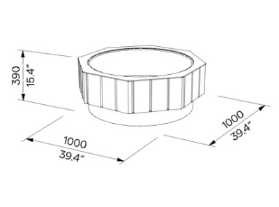 Donica zewnętrzna 150l A30-110