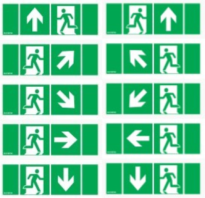 Piktogramy do opraw awaryjnych V2 100x300mm (111x311mm)