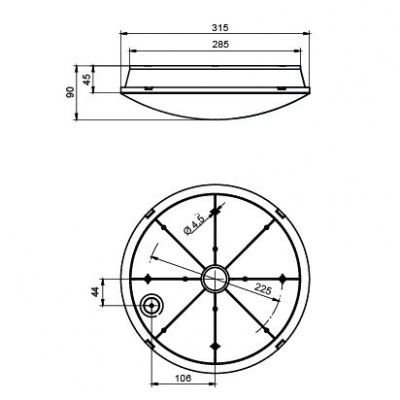 Plafoniera MODENA MINI LED IP54