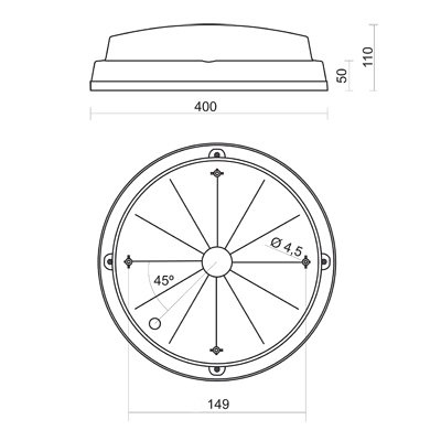 Plafoniera MODENA LED IP66