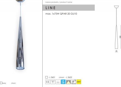 Lampa wisząca LINE GU10