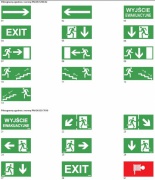  Awex Piktogramy do opraw ewakuacyjnych V1 150x300mm