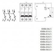 Wyłącznik nadmiarowo-prądowy IDEAL TS KMB6-B/3