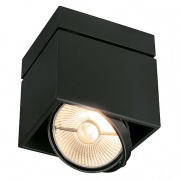  SLV Kardamod Surface Kwadrat Es111 Pojedyncza Lampa Sufitowa, Kwadrat, Czarna, Gu10, Maks. 75w
