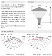 Lampa parkowa LED IP66 montaż na słupie