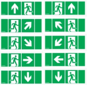  Glamox Piktogramy do opraw awaryjnych V2  150x300mm (159,5x310,5)