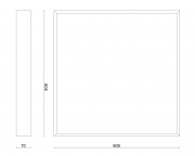  Glamox Ramka 605x605 do montażu nastropowego/dostropowego FLAT