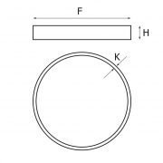Plafoniera Finestra Ring  LED